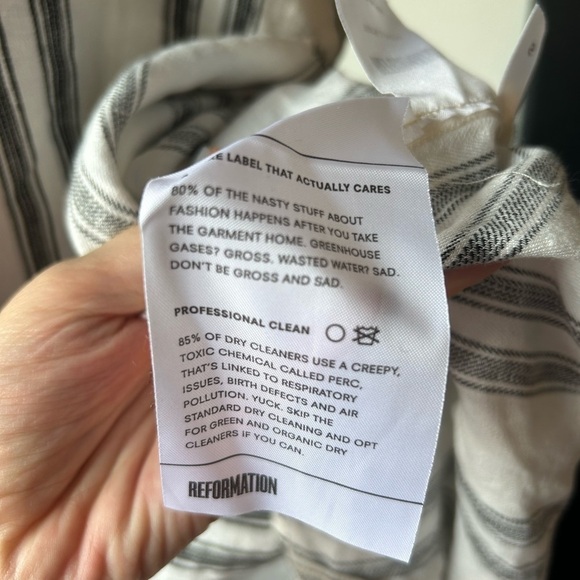 Reformation Carmen Stripe Linen Dress - Picture 7 of 8